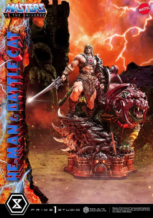 MASTERS OF THE UNIVERSE HE-MAN & BATTLE CAT REAL ELITE MASTERLINE 1/4 STATUE
