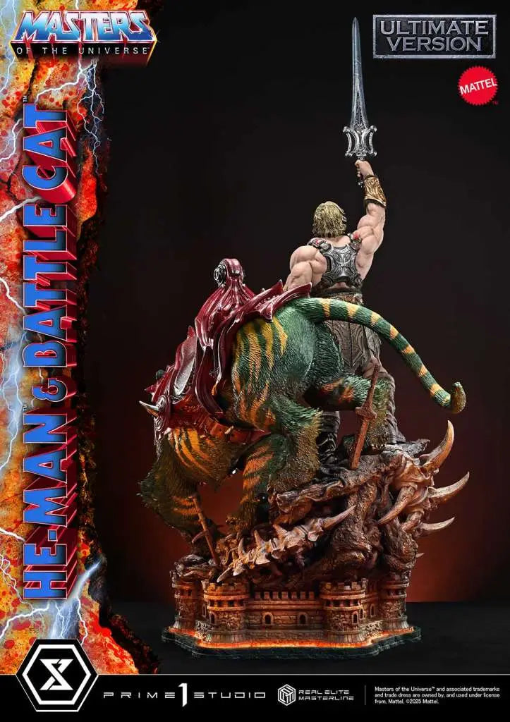MASTERS OF THE UNIVERSE HE-MAN & BATTLE CAT REAL ELITE MASTERLINE ULTIMATE VERSION 1/4 STATUE