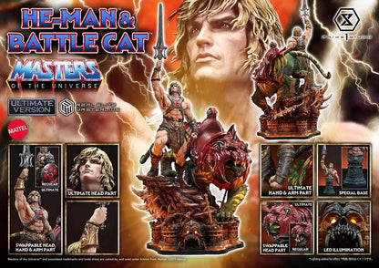 MASTERS OF THE UNIVERSE HE-MAN & BATTLE CAT REAL ELITE MASTERLINE ULTIMATE VERSION 1/4 STATUE