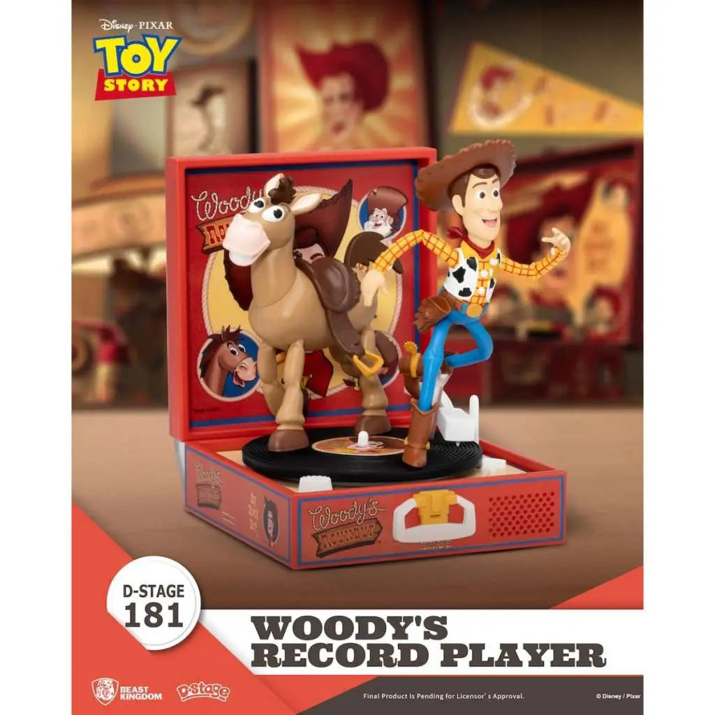 BEAST KINGDOM TOY STORY WOODY'S RECORD PLAYER D-STAGE DIORAMA 13.7 cm