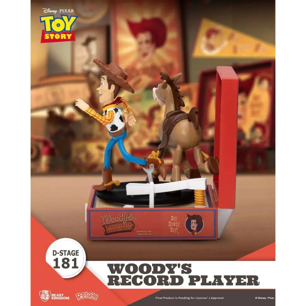 BEAST KINGDOM TOY STORY WOODY'S RECORD PLAYER D-STAGE DIORAMA 13.7 cm
