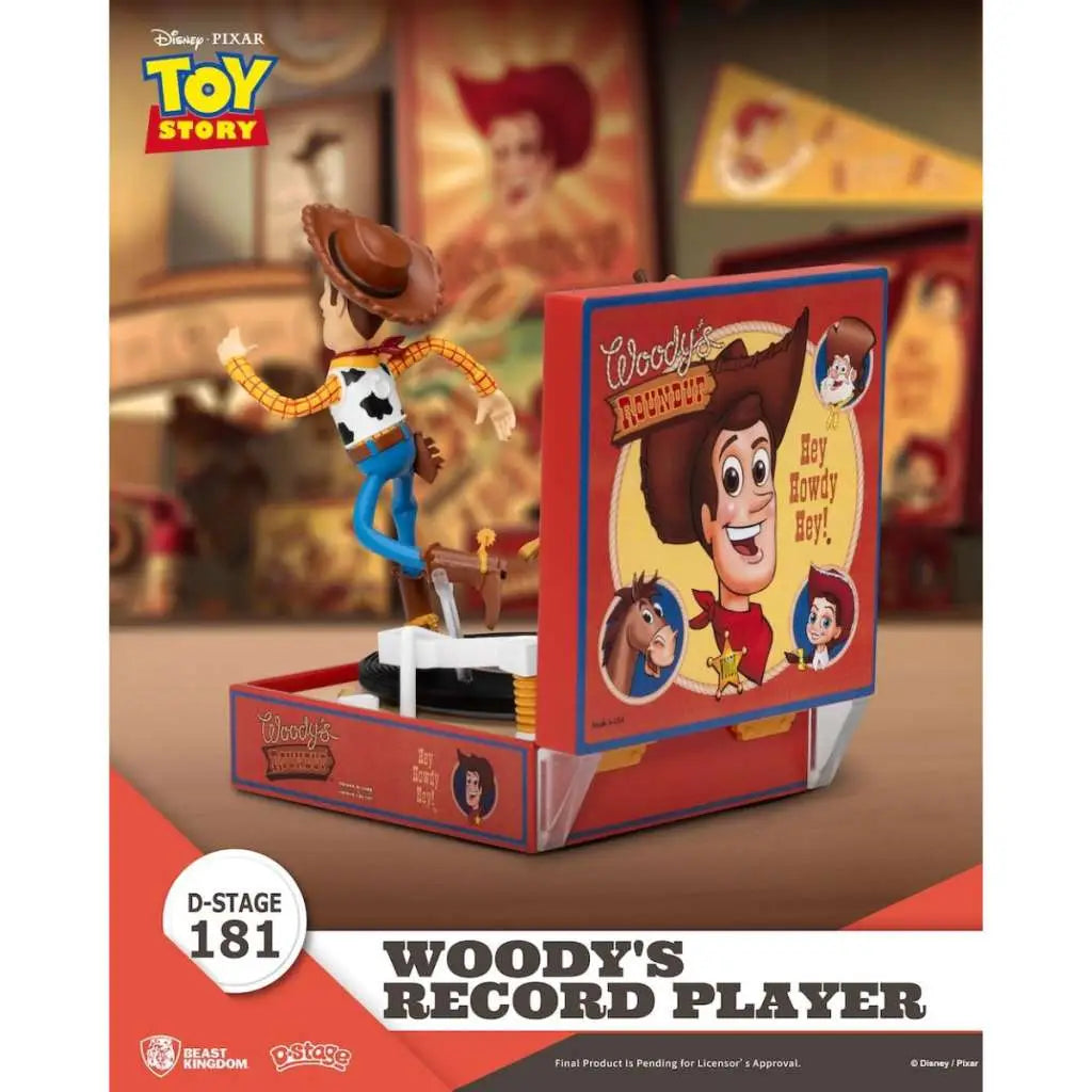 BEAST KINGDOM TOY STORY WOODY'S RECORD PLAYER D-STAGE DIORAMA 13.7 cm
