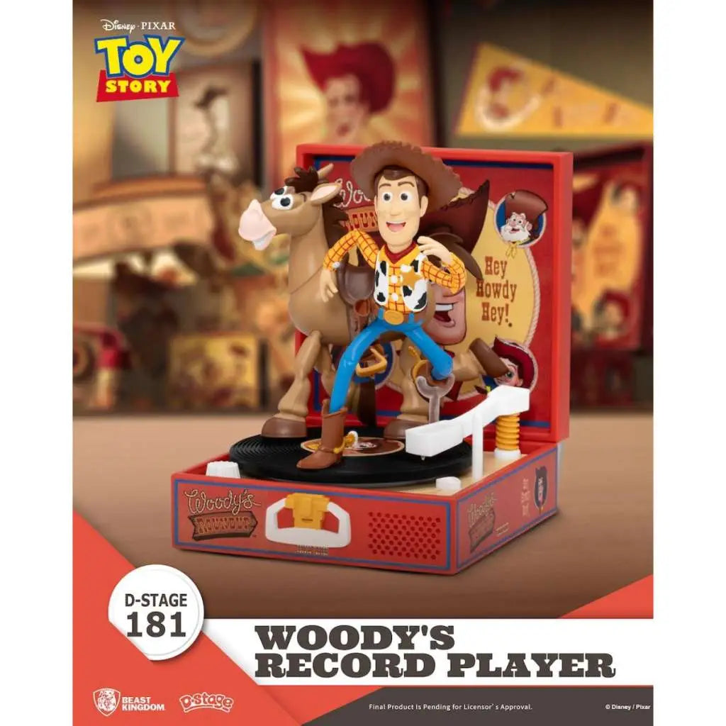 BEAST KINGDOM TOY STORY WOODY'S RECORD PLAYER D-STAGE DIORAMA 13.7 cm
