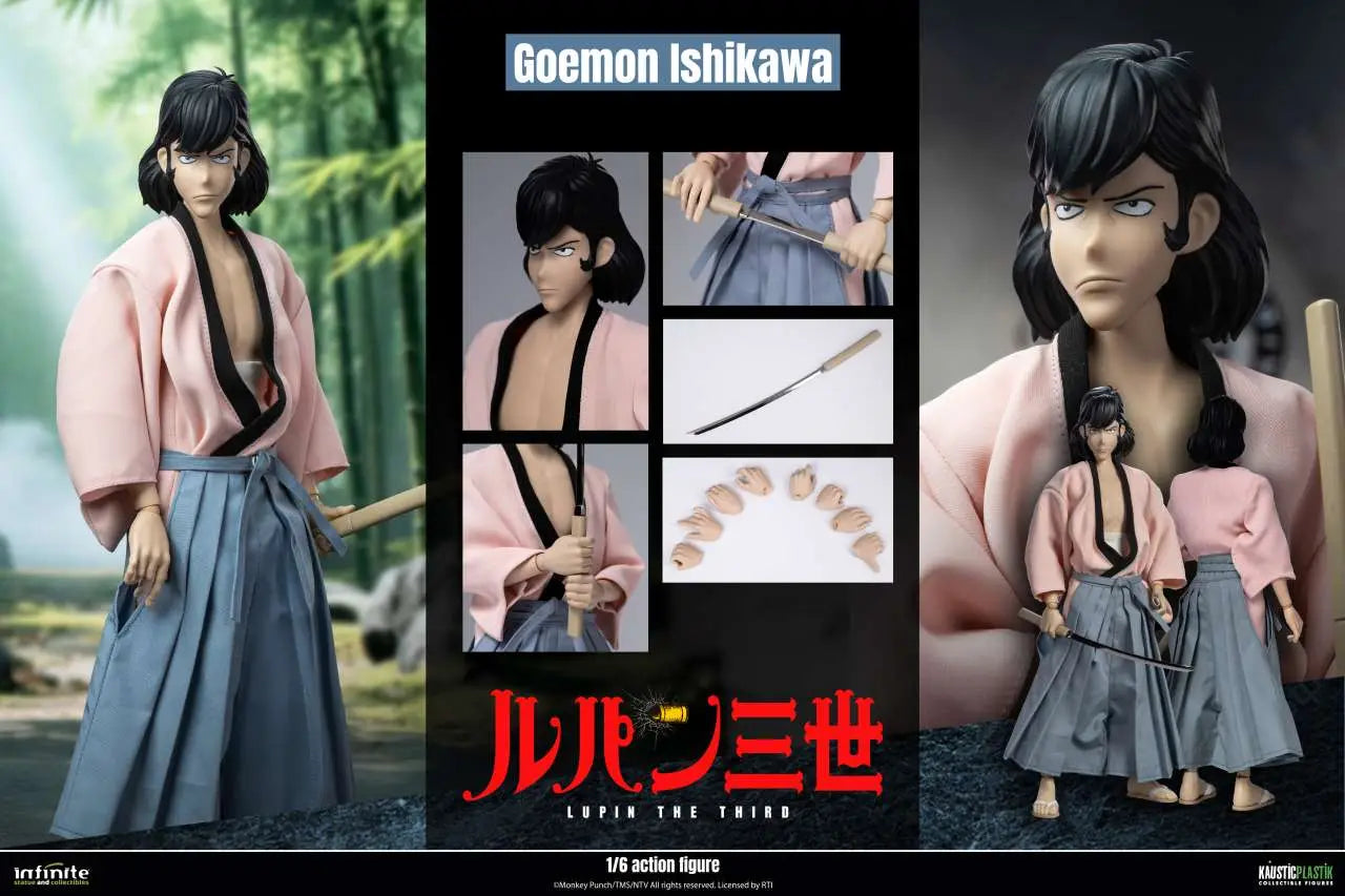 INFINITE STATUE LUPIN 3RD ITALIAN ADVENTURE GOEMON ISHIKAWA XIII STANDARD EDITION 1/6 ACTION FIGURE 31.5 cm