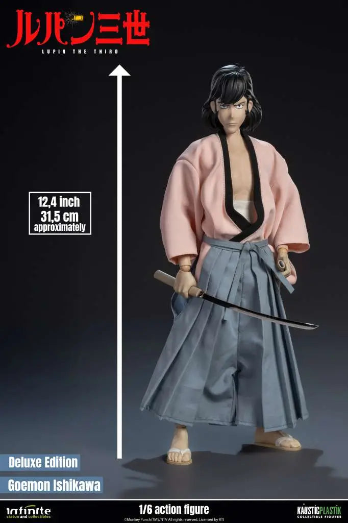 INFINITE STATUE LUPIN 3RD ITALIAN ADVENTURE GOEMON ISHIKAWA XIII DELUXE EDITION 1/6 ACTION FIGURE 31.5 cm