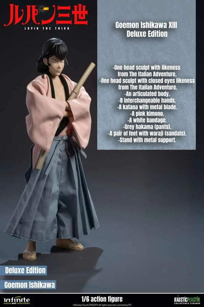 INFINITE STATUE LUPIN 3RD ITALIAN ADVENTURE GOEMON ISHIKAWA XIII DELUXE EDITION 1/6 ACTION FIGURE 31.5 cm