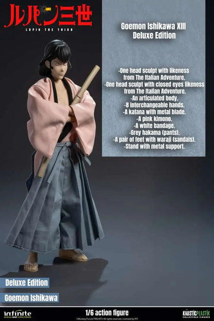INFINITE STATUE LUPIN 3RD ITALIAN ADVENTURE GOEMON ISHIKAWA XIII DELUXE EDITION 1/6 ACTION FIGURE 31.5 cm