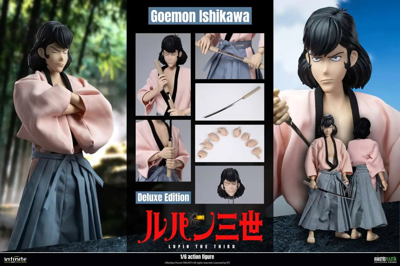 INFINITE STATUE LUPIN 3RD ITALIAN ADVENTURE GOEMON ISHIKAWA XIII DELUXE EDITION 1/6 ACTION FIGURE 31.5 cm