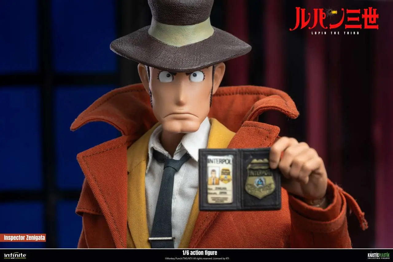 INFINITE STATUE LUPIN 3RD ITALIAN ADVENTURE INSPECTOR KOICHI ZENIGATA STANDARD EDITION 1/6 ACTION FIGURE 32.5 cm
