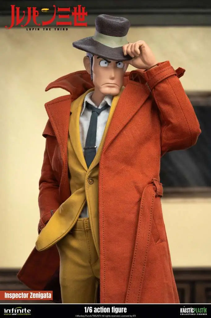 INFINITE STATUE LUPIN 3RD ITALIAN ADVENTURE INSPECTOR KOICHI ZENIGATA STANDARD EDITION 1/6 ACTION FIGURE 32.5 cm