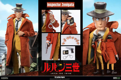 INFINITE STATUE LUPIN 3RD ITALIAN ADVENTURE INSPECTOR KOICHI ZENIGATA STANDARD EDITION 1/6 ACTION FIGURE 32.5 cm