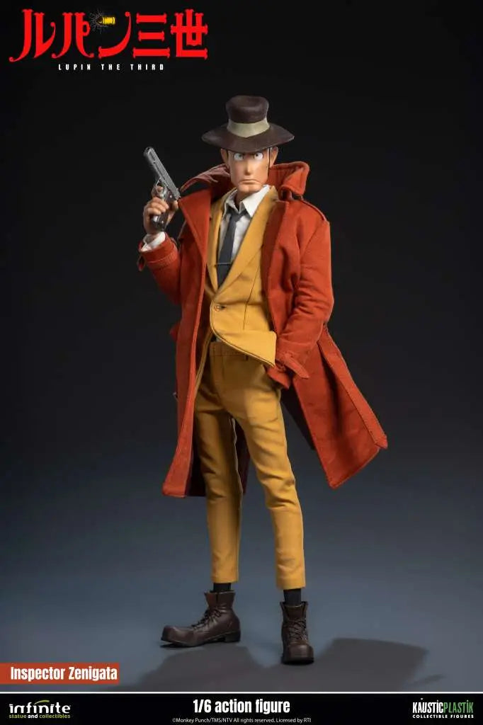 INFINITE STATUE LUPIN 3RD ITALIAN ADVENTURE INSPECTOR KOICHI ZENIGATA STANDARD EDITION 1/6 ACTION FIGURE 32.5 cm