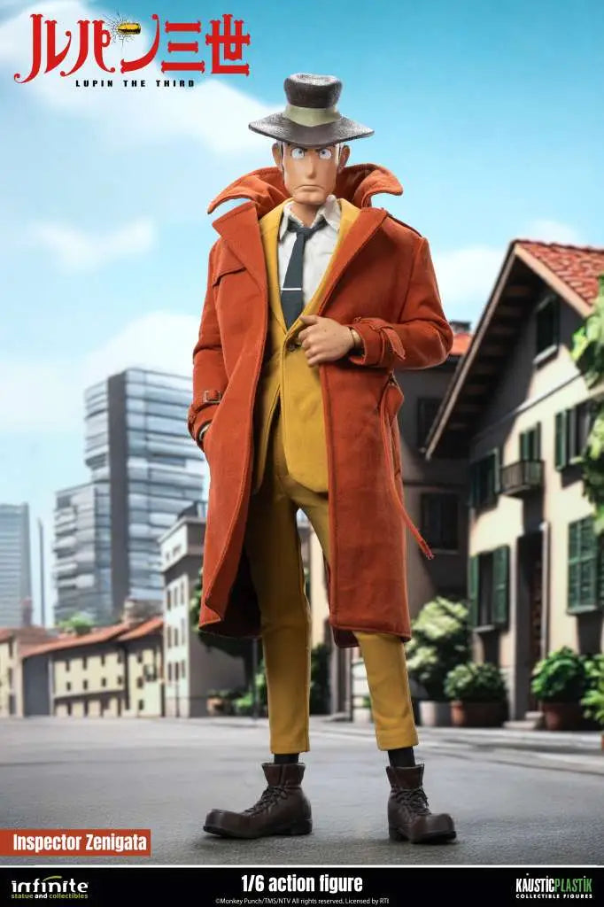 INFINITE STATUE LUPIN 3RD ITALIAN ADVENTURE INSPECTOR KOICHI ZENIGATA STANDARD EDITION 1/6 ACTION FIGURE 32.5 cm