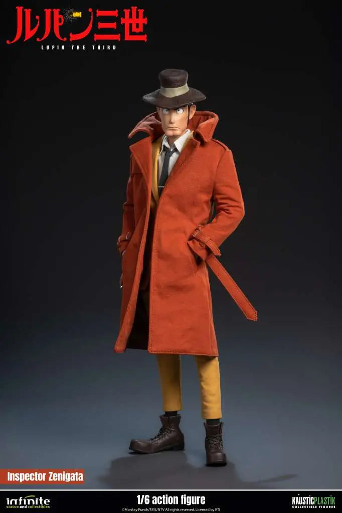 INFINITE STATUE LUPIN 3RD ITALIAN ADVENTURE INSPECTOR KOICHI ZENIGATA STANDARD EDITION 1/6 ACTION FIGURE 32.5 cm