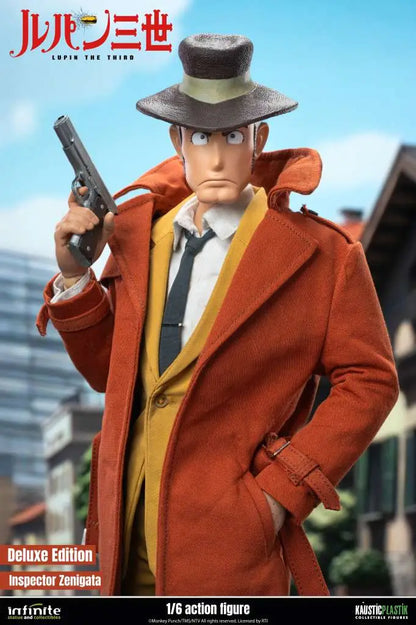 INFINITE STATUE LUPIN 3RD ITALIAN ADVENTURE INSPECTOR ZENIGATA KOICHI DELUXE EDITION 1/6 ACTION FIGURE 32.5 cm