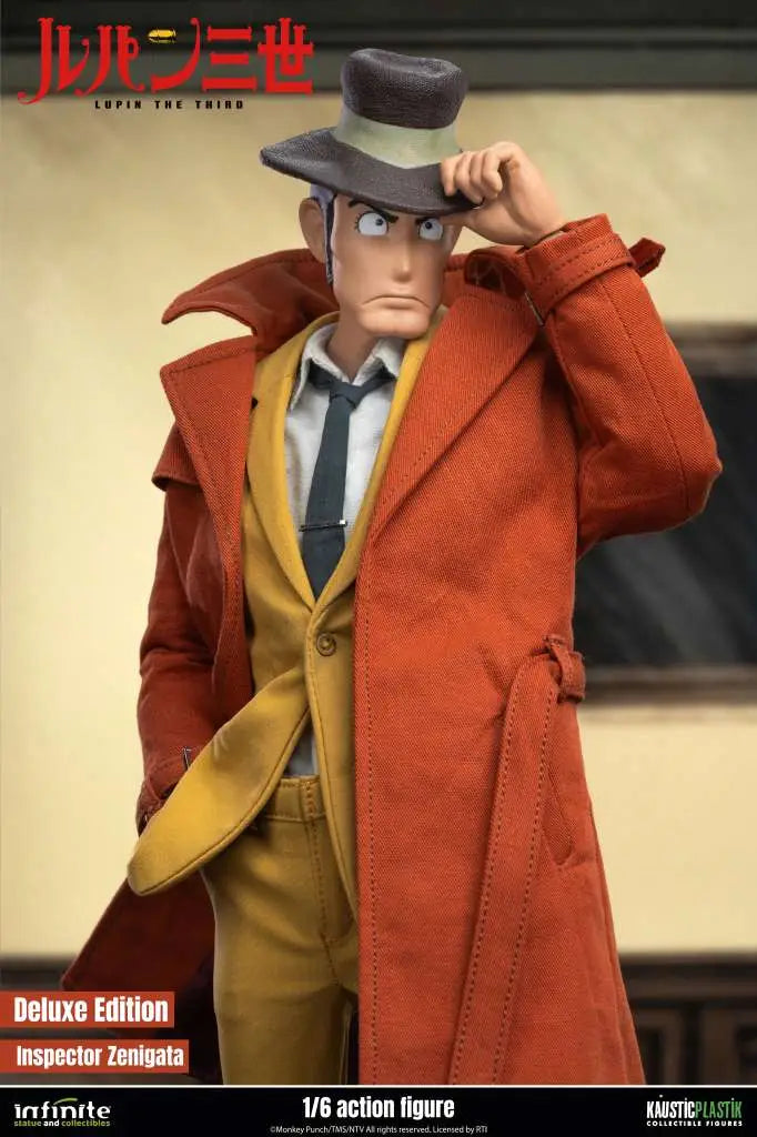 INFINITE STATUE LUPIN 3RD ITALIAN ADVENTURE INSPECTOR ZENIGATA KOICHI DELUXE EDITION 1/6 ACTION FIGURE 32.5 cm
