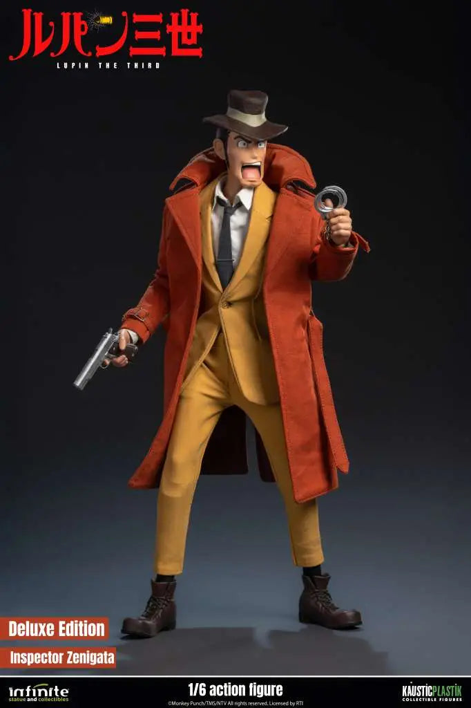 INFINITE STATUE LUPIN 3RD ITALIAN ADVENTURE INSPECTOR ZENIGATA KOICHI DELUXE EDITION 1/6 ACTION FIGURE 32.5 cm