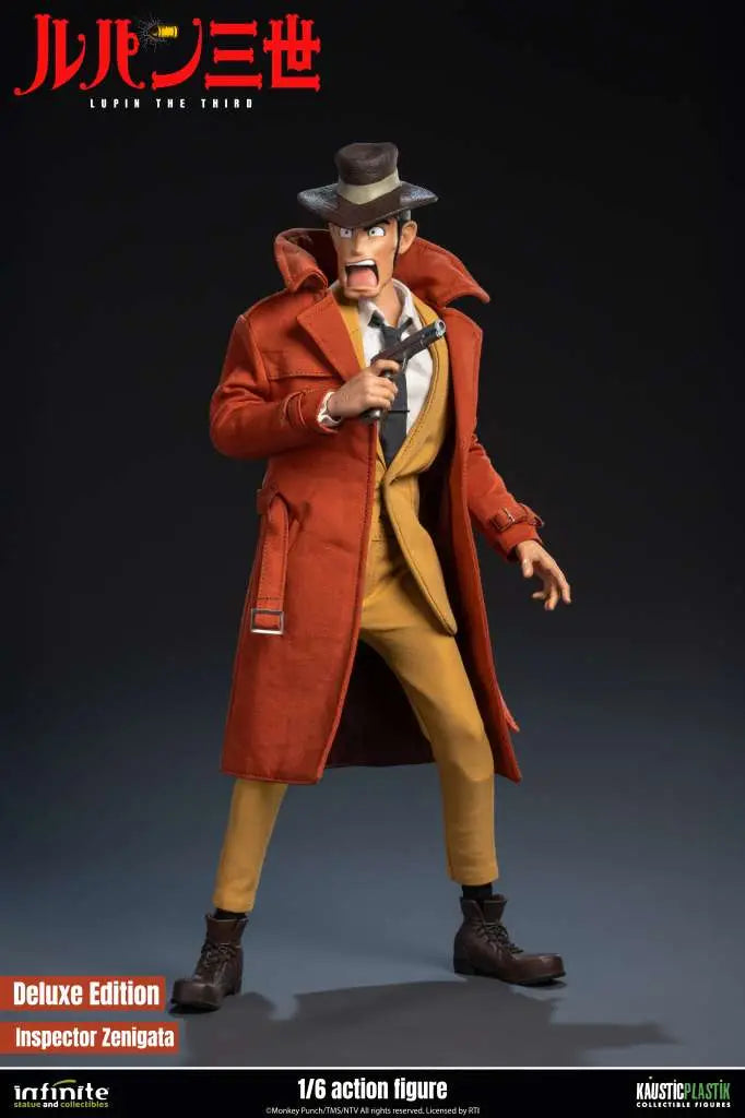 INFINITE STATUE LUPIN 3RD ITALIAN ADVENTURE INSPECTOR ZENIGATA KOICHI DELUXE EDITION 1/6 ACTION FIGURE 32.5 cm