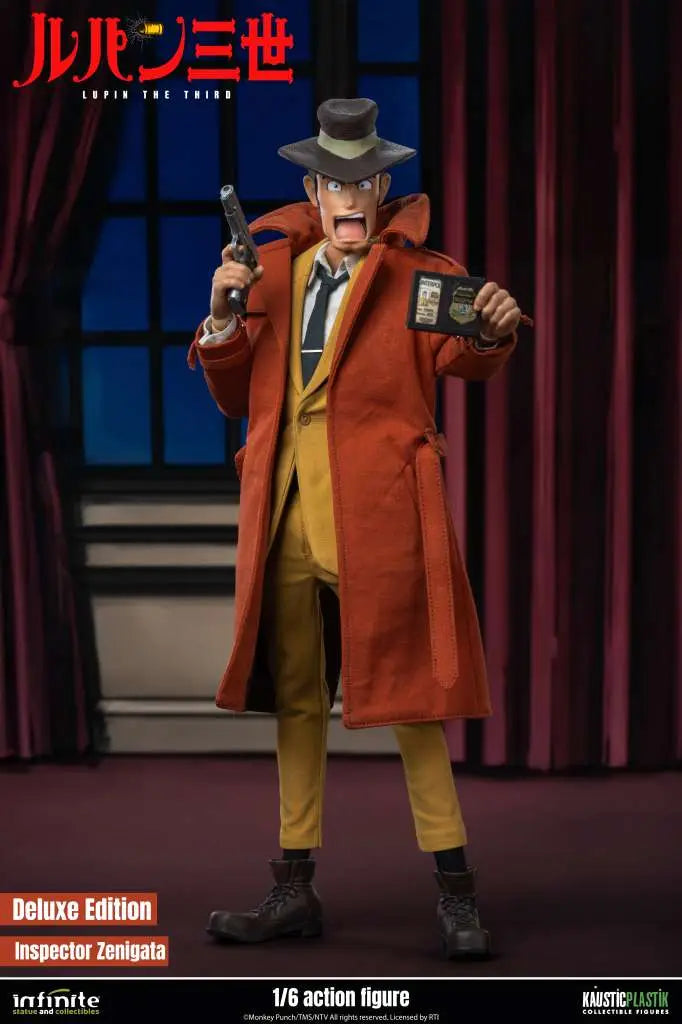 INFINITE STATUE LUPIN 3RD ITALIAN ADVENTURE INSPECTOR ZENIGATA KOICHI DELUXE EDITION 1/6 ACTION FIGURE 32.5 cm