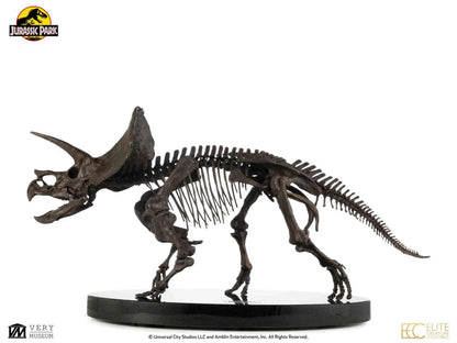 JURASSIC PARK TRICERATOPS FOSSIL SKELETON 1:12 BRONZE STATUE
