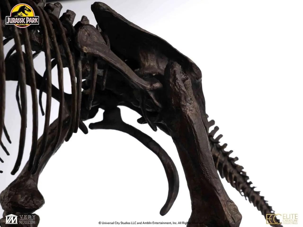 JURASSIC PARK TRICERATOPS FOSSIL SKELETON 1:12 BRONZE STATUE