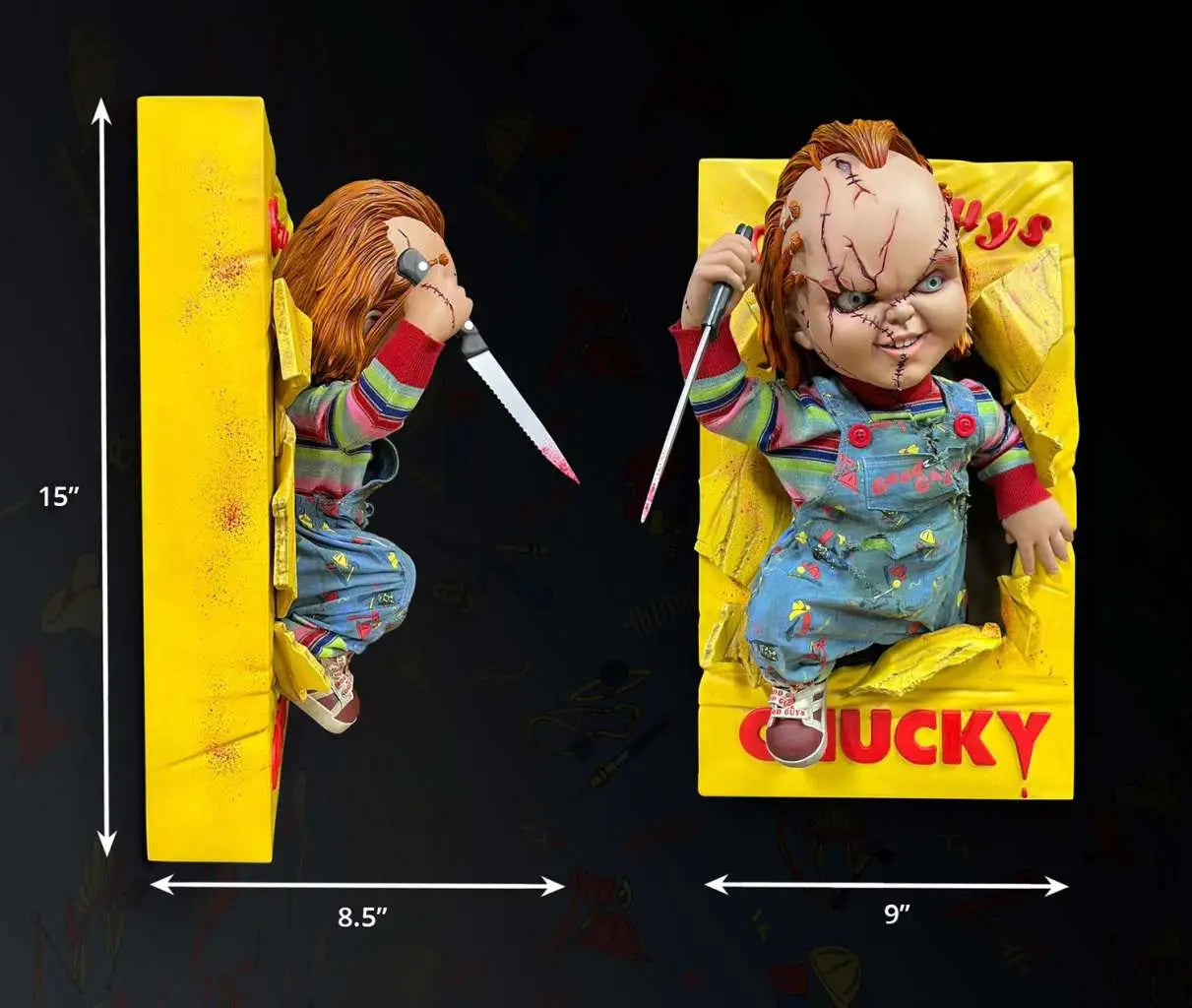 BRIDE OF CHUCKY - CHUCKY HALF SIZE WALL SCULPTURE
