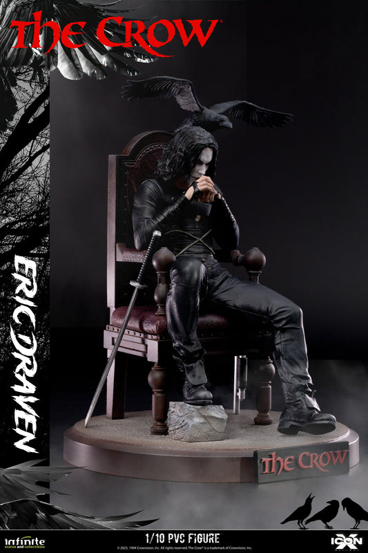 INFINITE STATUE CROW ERIC DRAVEN ICON X PVC 1/10 STATUA H 20 cm - D 15.5 cm / H 7.87 in - D 6.10 in