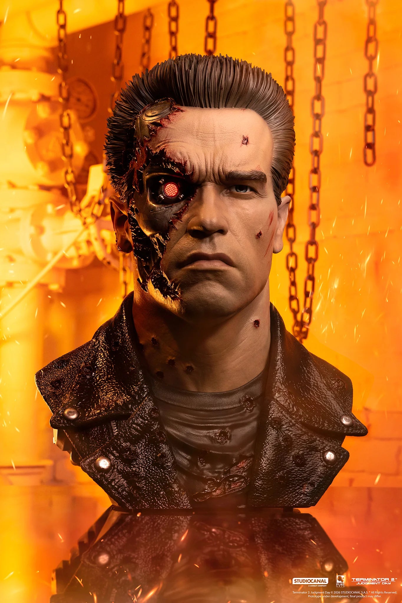 TERMINATOR 2 T-800 MODEL 101 BATTLE DAMAGED 1/1 SCALE ART MASK