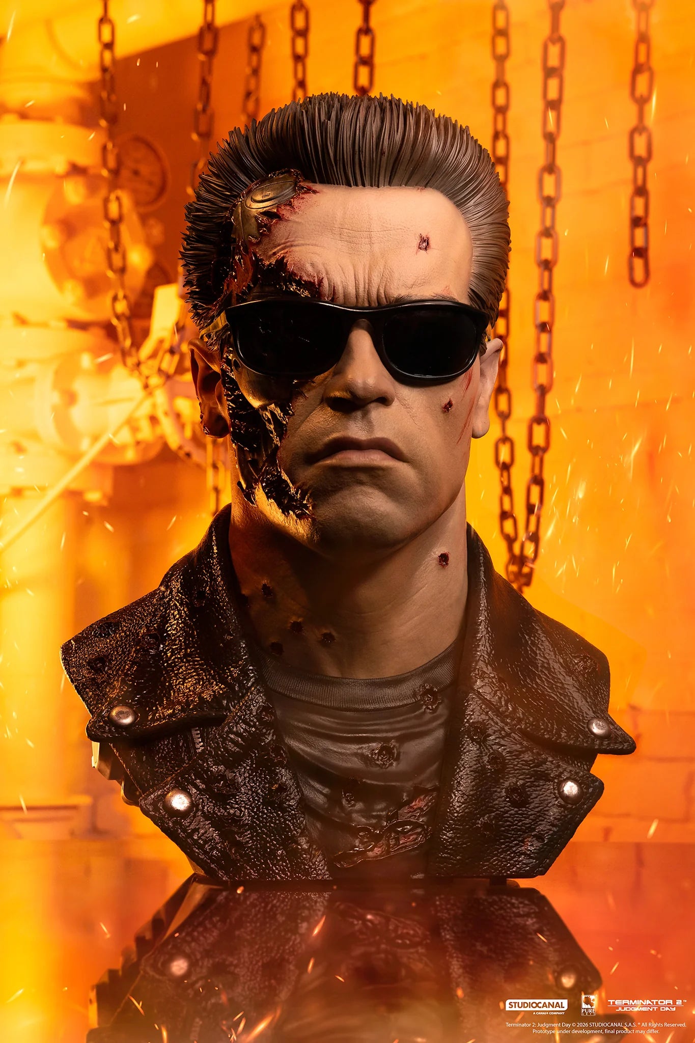 TERMINATOR 2 T-800 MODEL 101 BATTLE DAMAGED 1/1 SCALE ART MASK
