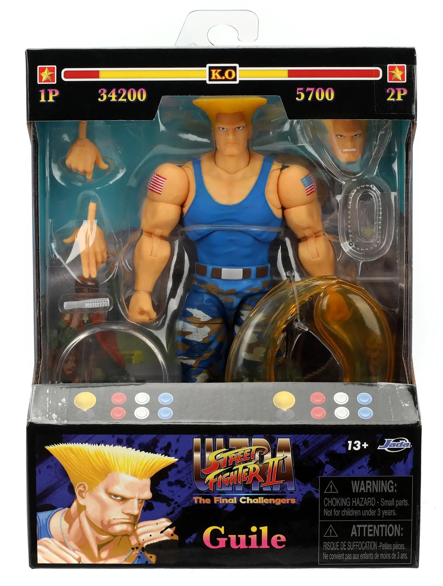 STREET FIGHTER 2 GUILE PLAYER 2 1/12 ACTION FIGURE DELUXE LIMITED EDITION