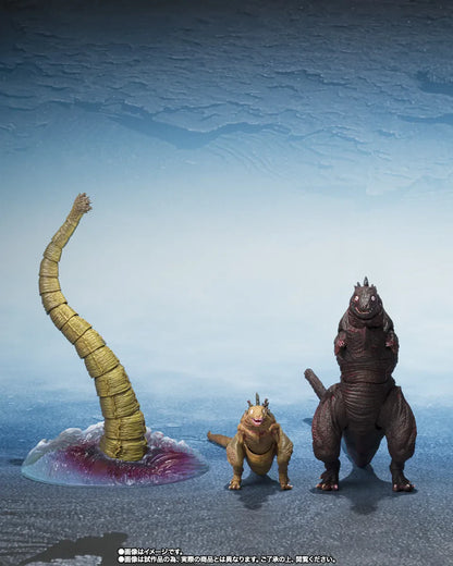 BANDAI GODZILLA 2016 - 2NDFORM/3RDFORM/GIANT UNIDENTIFIED CREATURE SET S.H.MONSTERATS ACTION FIGURE 5 cm