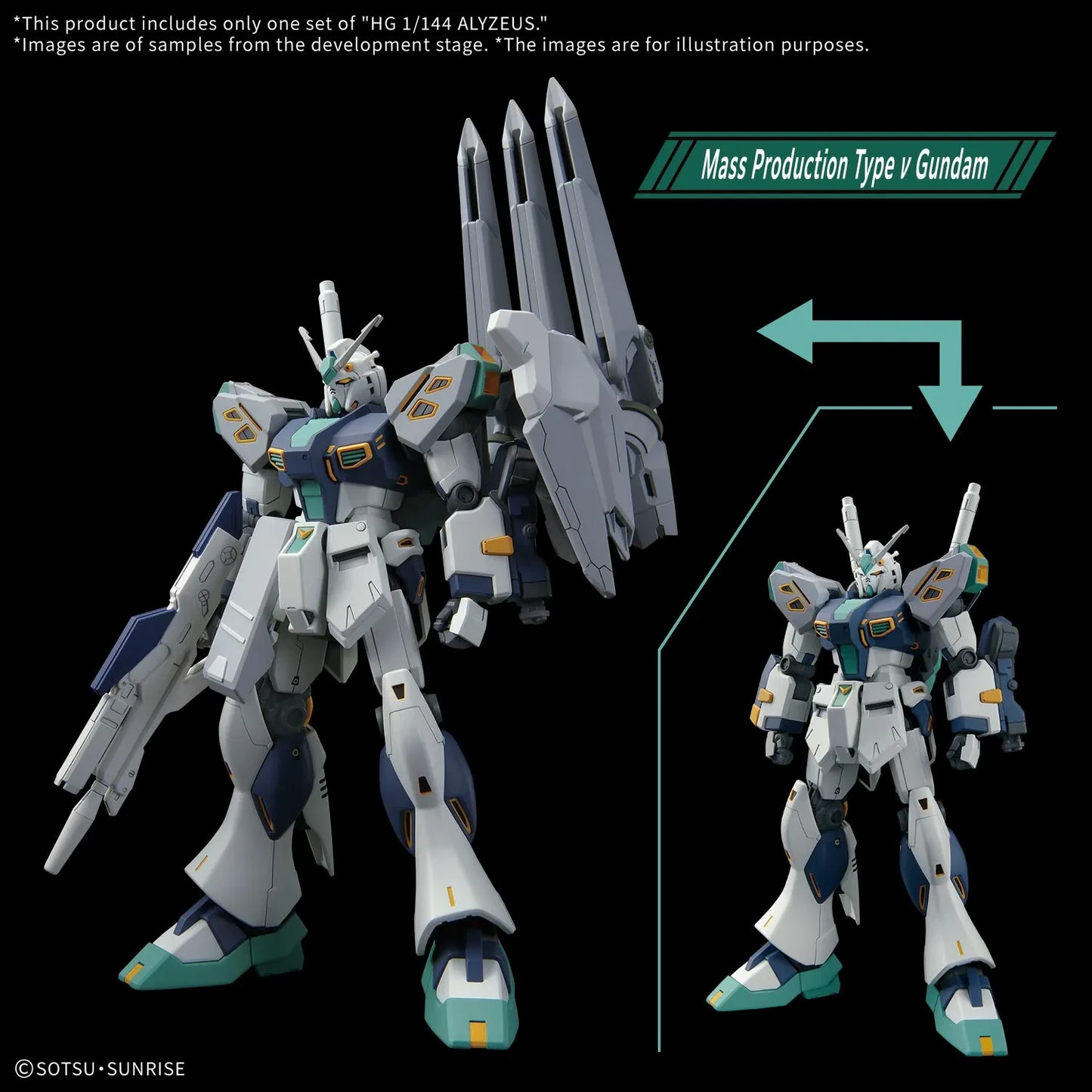 BANDAI HG ALYZEUS 1/144 MODEL KIT 25 cm