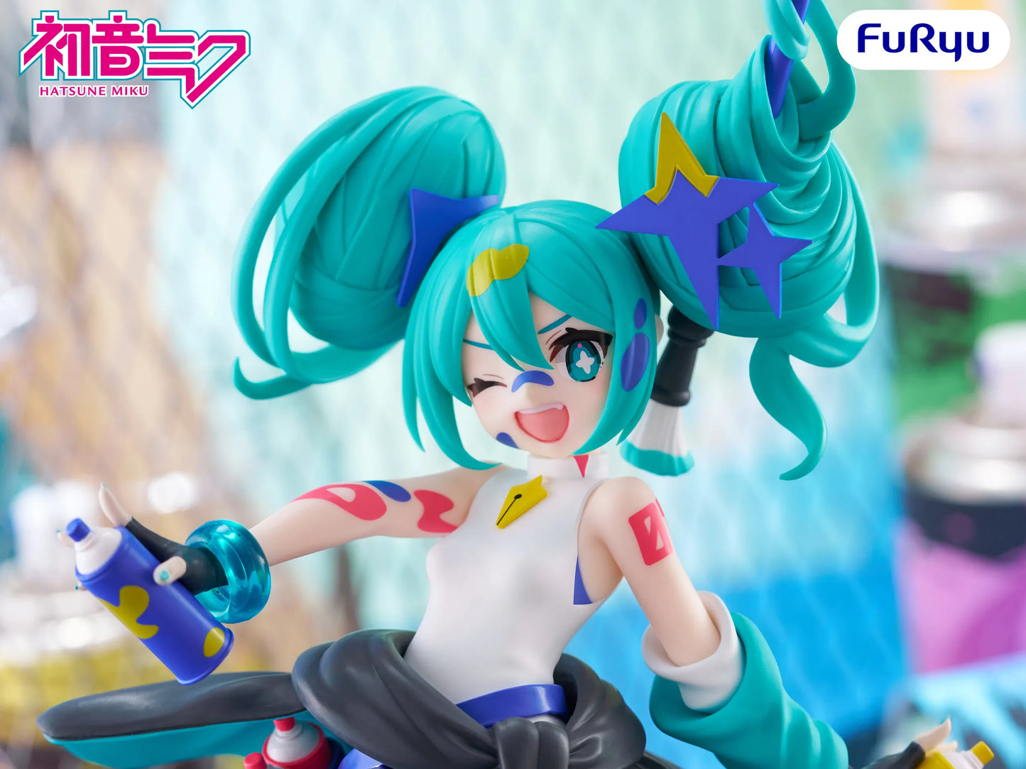 FURYU HATSUNE MIKU PAINT GIRL ANOTHER COLOR MUCHUTE FIGURA 23 cm