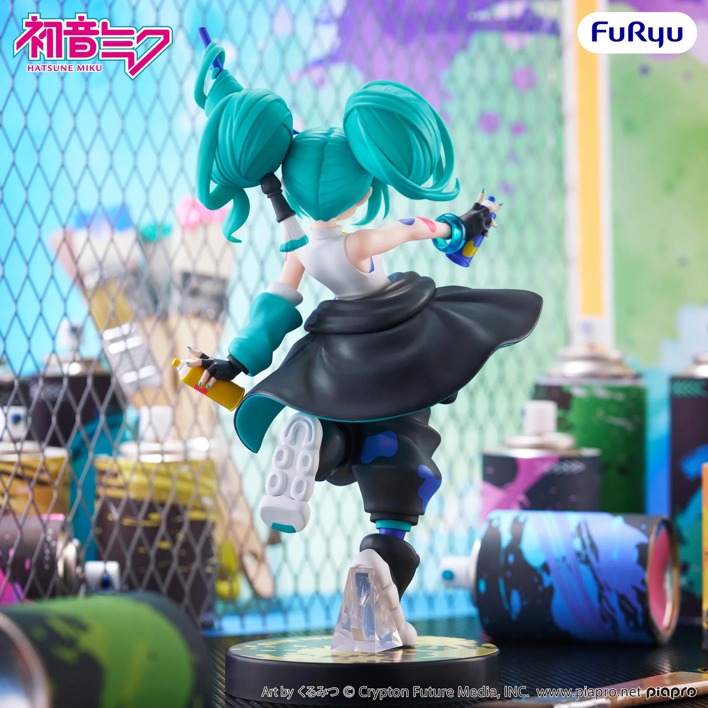 FURYU HATSUNE MIKU PAINT GIRL ANOTHER COLOR MUCHUTE FIGURA 23 cm