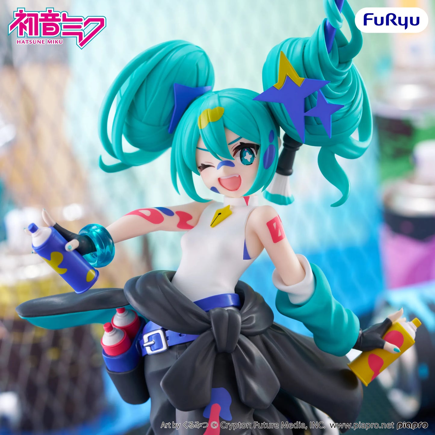 FURYU HATSUNE MIKU PAINT GIRL ANOTHER COLOR MUCHUTE FIGURA 23 cm