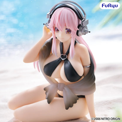 FURYU SUPER SONICO SWIMSUIT BLACK COLOR NOODLE STOPPER FIGURA 10 cm