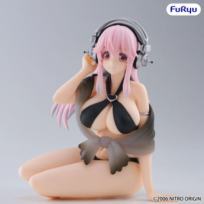 FURYU SUPER SONICO SWIMSUIT BLACK COLOR NOODLE STOPPER FIGURA 10 cm