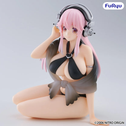 FURYU SUPER SONICO SWIMSUIT BLACK COLOR NOODLE STOPPER FIGURA 10 cm