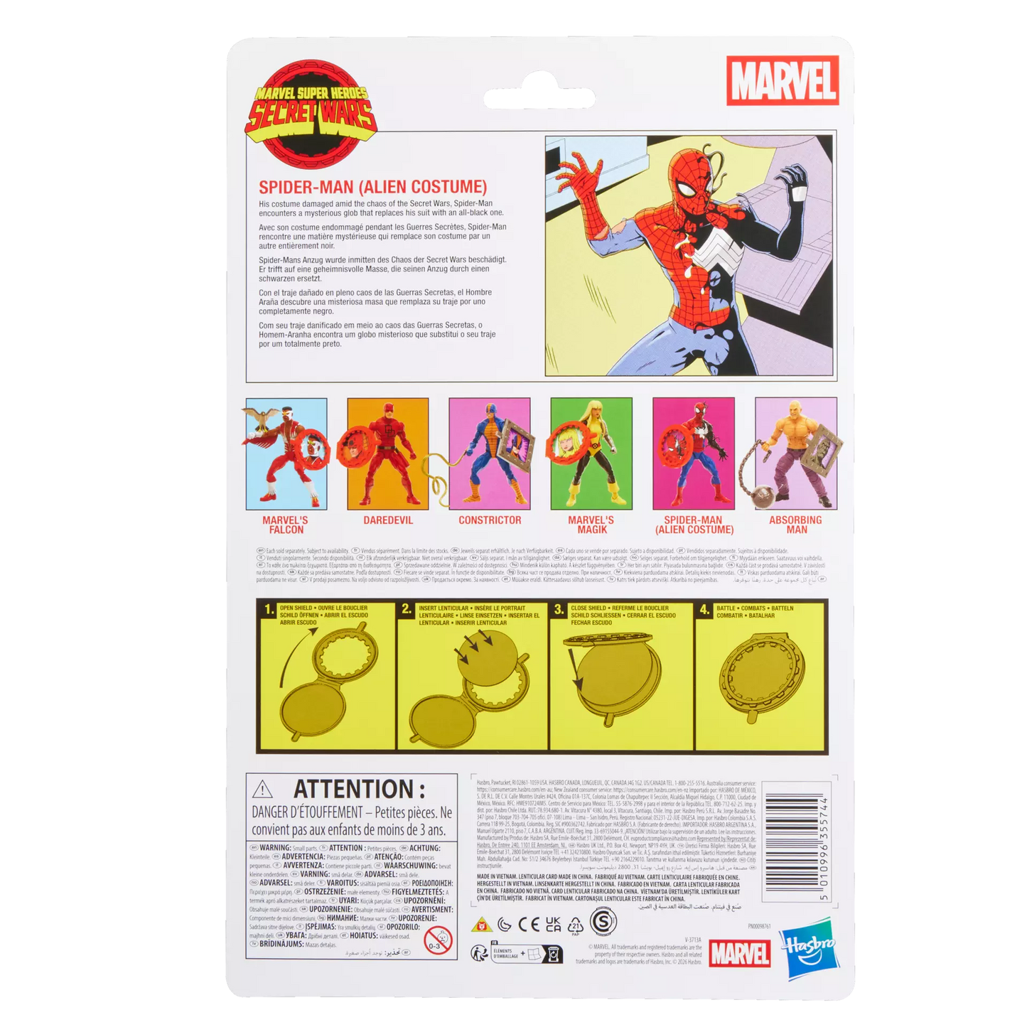 HASBRO SPIDER-MAN - MARVEL LEGENDS SECRET WARS ALIEN COSTUME ACTION FIGURE