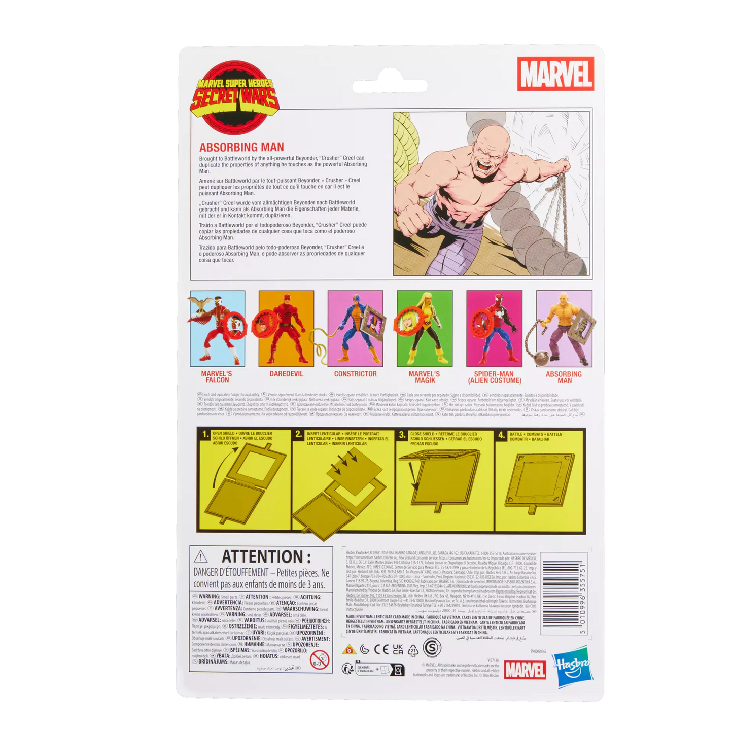 HASBRO - MARVEL LEGENDS SECRET WARS ABSORBING MAN ACTION FIGURE