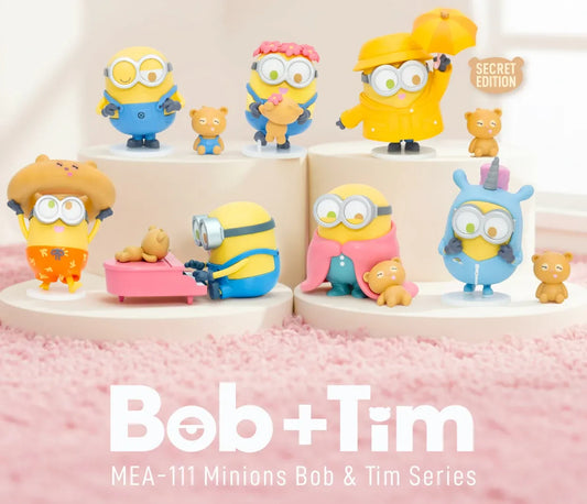 BEAST KINGDOM MINIONS BOB & TIM MINI EGG ATTACK SERIES SET (6) MINI FIGURA 10 cm