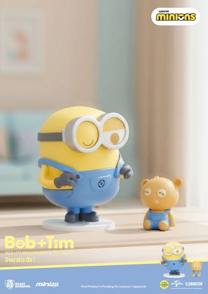 BEAST KINGDOM MINIONS BOB & TIM MINI EGG ATTACK SERIES SET (6) MINI FIGURA 10 cm