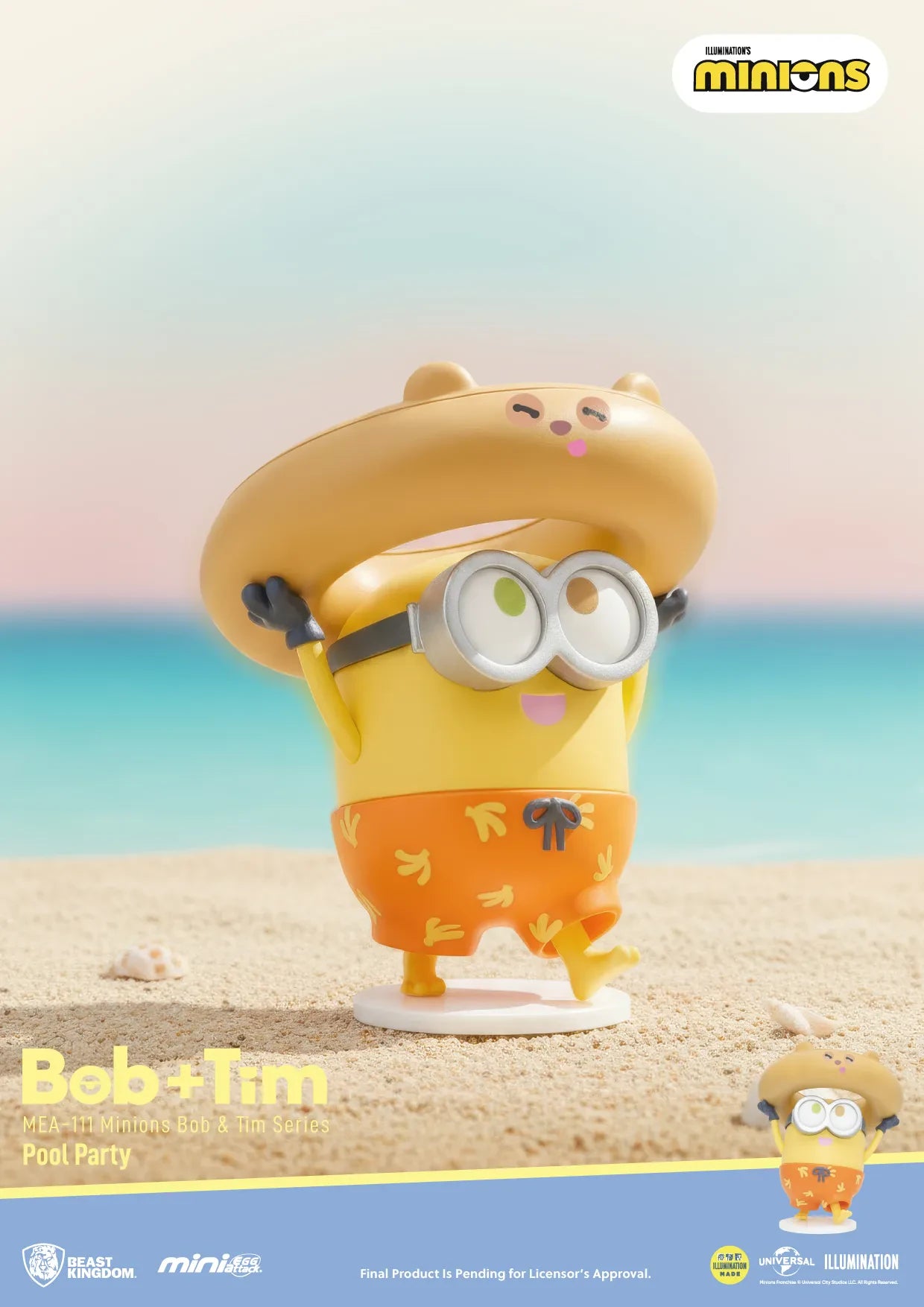 BEAST KINGDOM MINIONS BOB & TIM MINI EGG ATTACK SERIES SET (6) MINI FIGURA 10 cm
