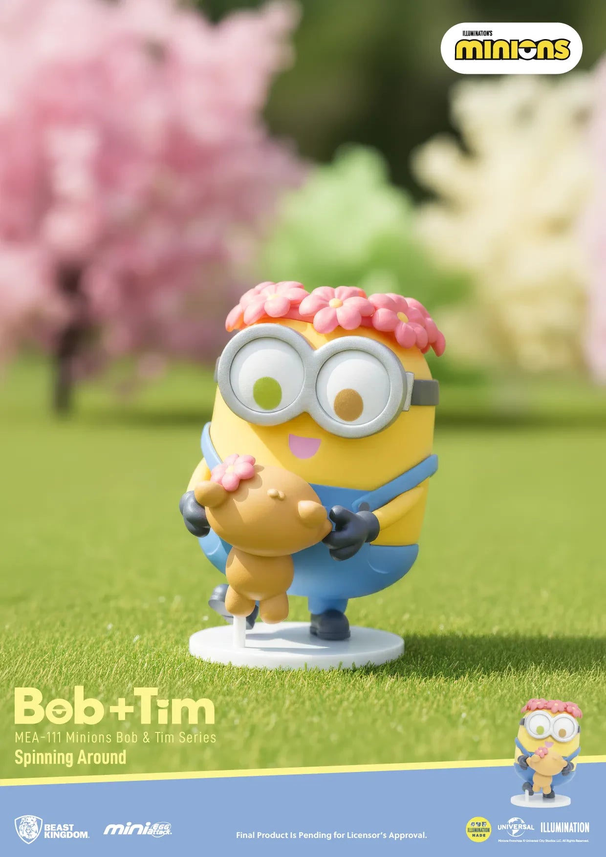 BEAST KINGDOM MINIONS BOB & TIM MINI EGG ATTACK SERIES SET (6) MINI FIGURA 10 cm
