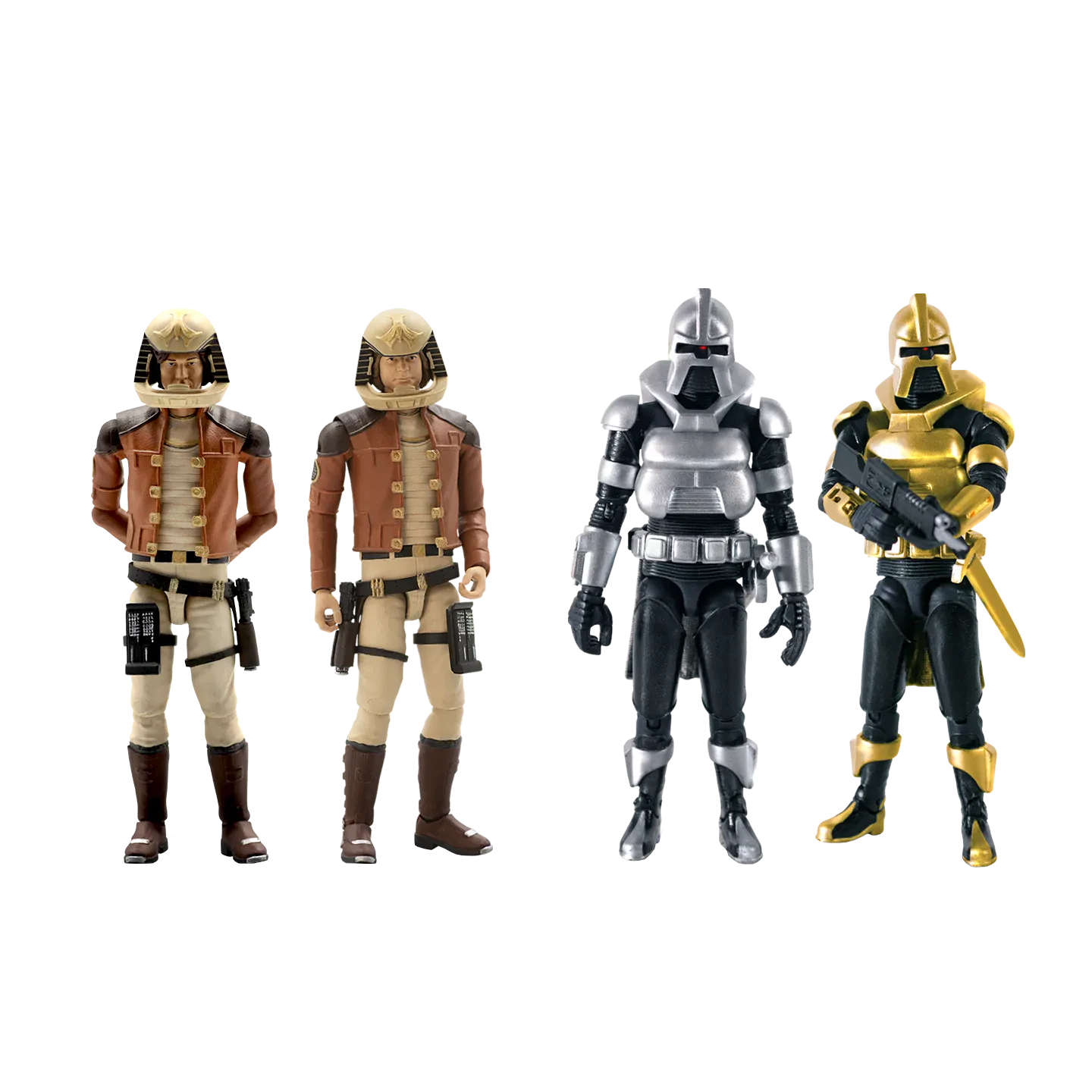 BATTLESTAR GALACTICA 3.75 INCH WAVE 1 ACTION FIGURE SET (4)