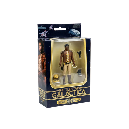 BATTLESTAR GALACTICA COLONIAL VIPER MKI ELECTRONIC VEHICLE + LIEUTENANT BOOMER FIGURE