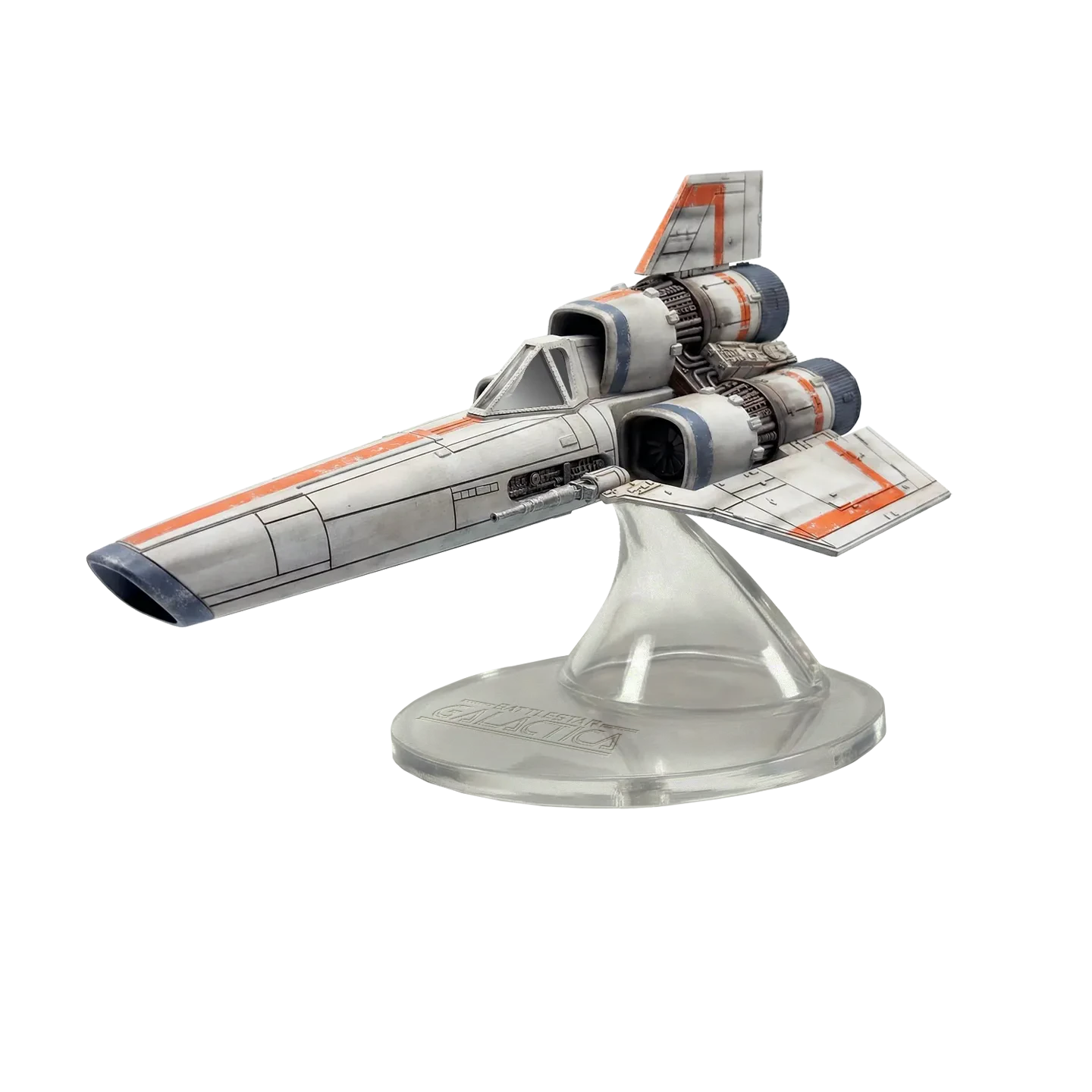 BATTLESTAR GALACTICA COLONIAL VIPER MKI ELECTRONIC VEHICLE + LIEUTENANT BOOMER FIGURE
