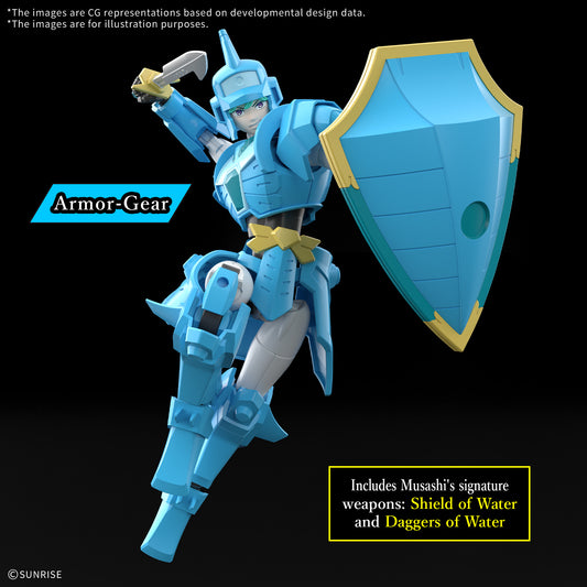 BANDAI 30MF YOROI-SHINDEN SAMURAI TROOPERS MUSASHI WATER MODEL KIT 13 cm