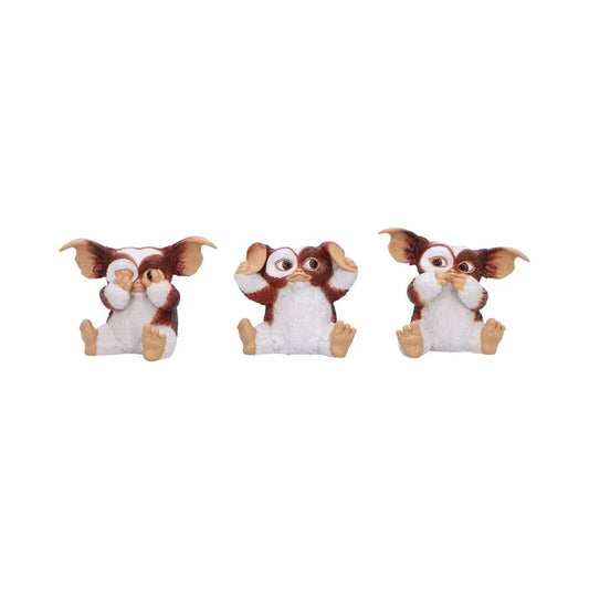 NEMESIS NOW GREMLINNS THREE WISE GIZMO FIGURINE SET MINI FIGURA 8.2 cm