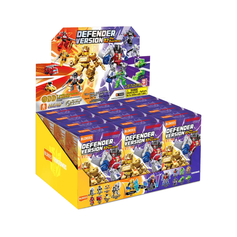 BLOKEES - TRANSFORMERS OVERTHROW DEFENDER VERSION 02 BLIND BOX (12) MODEL KIT 6cm